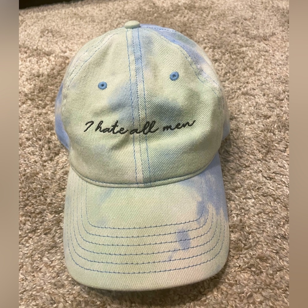 “I hate all men” embroidered hat